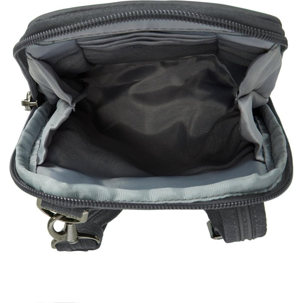 Women's Gray Heather Polyester Anti-Theft Metro Stadium Mini Imported Zipper - Picture 6 of 14
